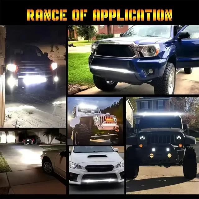6D Lens Led Light Bar Combo 2-Rows Led Work Light Driving Fog Lamp 4x4 Led Bar for Car Truck Offroad SUV ATV Boat 12V 24V