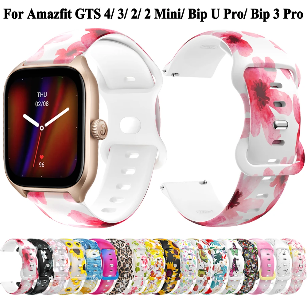 

Replacement 20mm Silicone Smartwatch Straps For Amazfit GTS 4/2 Mini Watchbands For Amazfit GTS/2/2e/Bip U 3 Pro Bracelet Correa