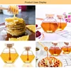 Kitchen 100ML/220ML/380ML Hexagonal Glass Honey Bottle With Wooden Honey Pot Stirring Rod Sealing Clear Jam Jar Home Storage 3