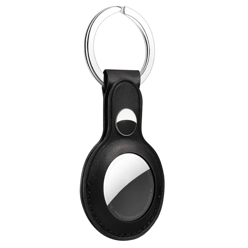 Anti-Lost Leather Protective Cover for Airtags Location Hanging Buckle Protective Cover with Keychain