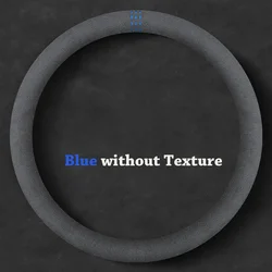 Luxury Cowhide Suede Steering Wheel Cover - Breathable and Universal Fit Car Accessory (Style G)