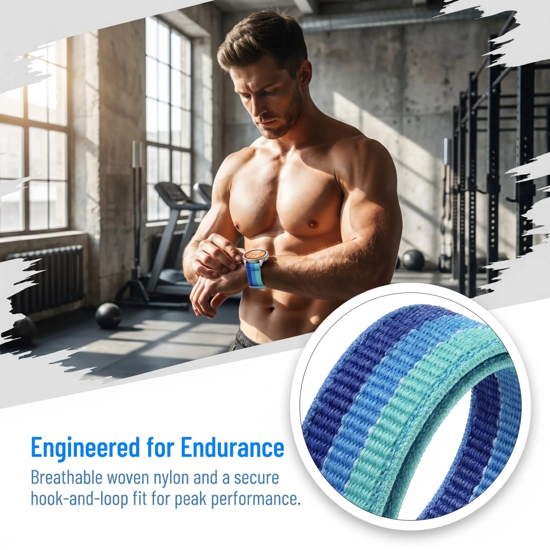 Breathable Nylon Sport Band Replacement Wristband