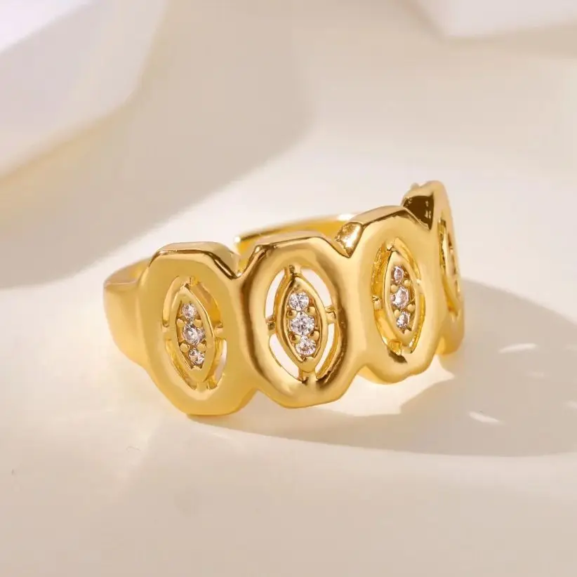 Zircon Geometric Rings Women Use