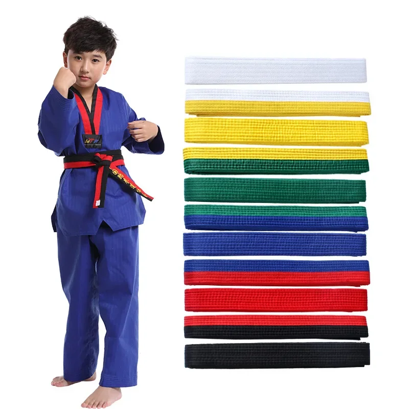 2.8M Adult Kids Children Taekwondo Colored Ranking Belts Cotton Belt for Martial Arts Judo Karate TKD Aikido Taekwondo Equipment