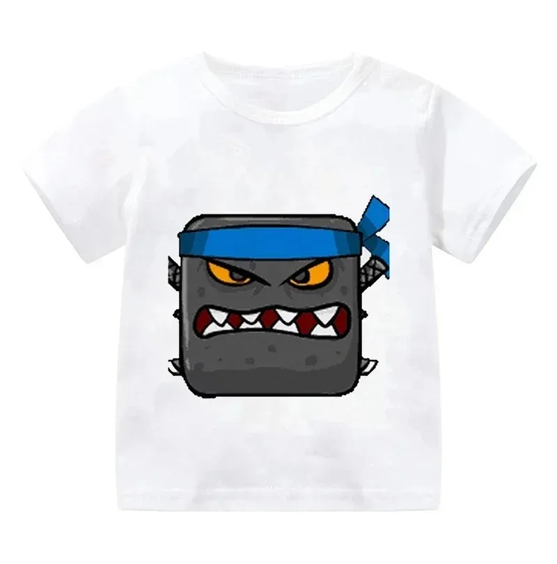Cute Funny Boys T-Shirts Gift Game Shop Red Ball Cartoon Print kids Tshirts Fashion Casual Baby T shirt Short Sleeve tops tees 6
