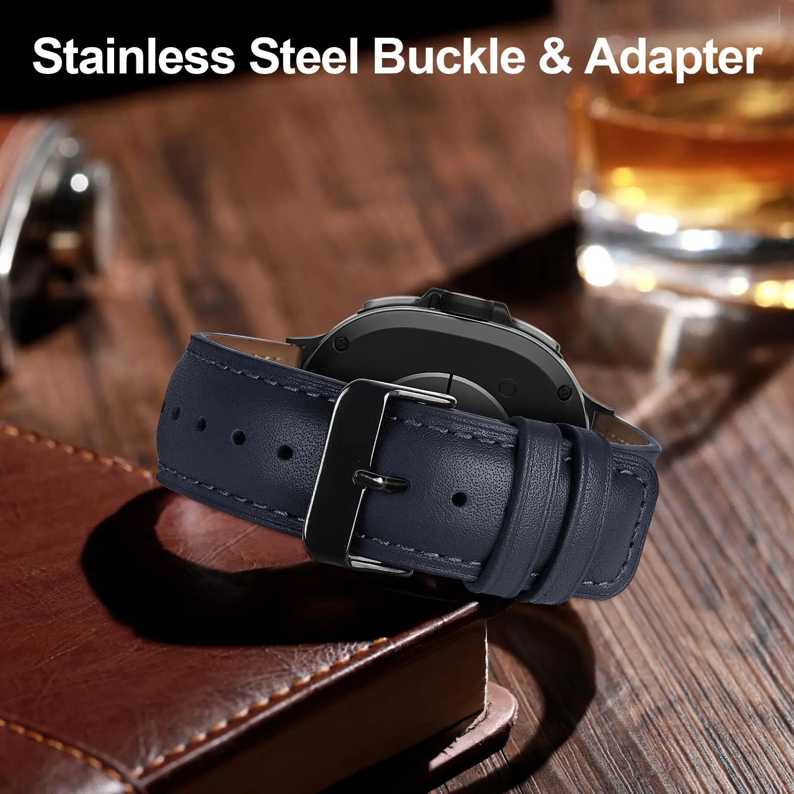 Premium Genuine Leather Strap - Quick Release Smartwatch Bracelet Accessory
