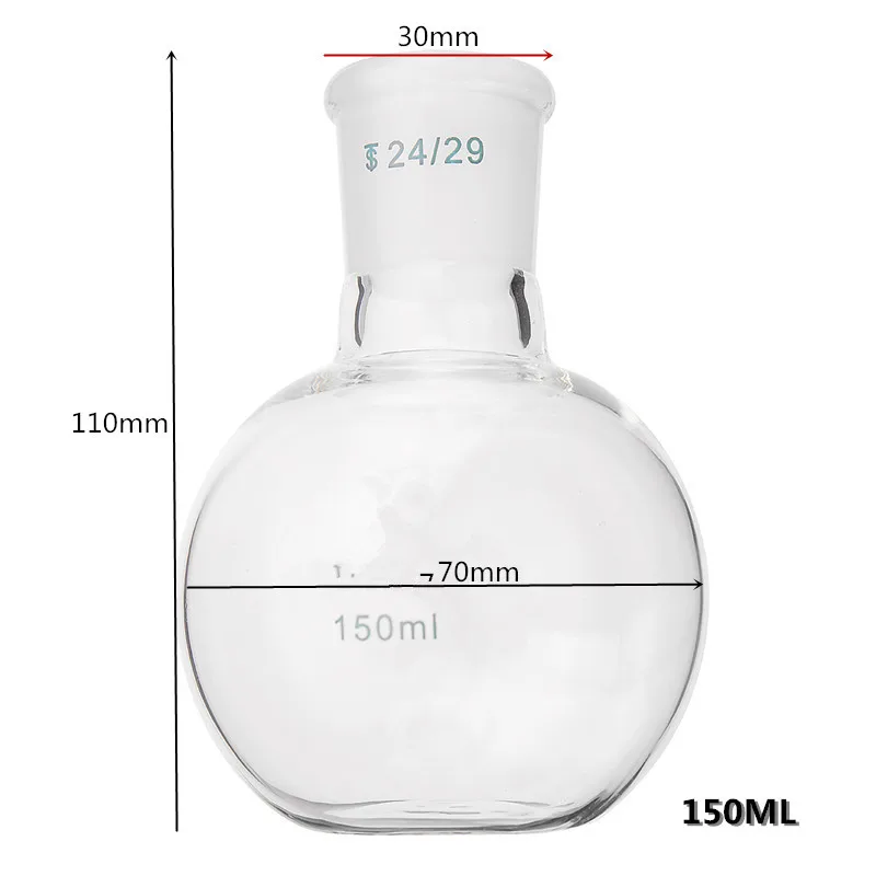 3Pcs/set 60/150/250ml Lab Glass Soxhlet Extractor Condenser Set with Flat Bottom Flask Tube Lab Glassware Kit School Tools