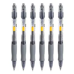 Retractable Gel Pens Set - Assorted Ink Colors for Writing and Office Supplies (6 Black pen)
