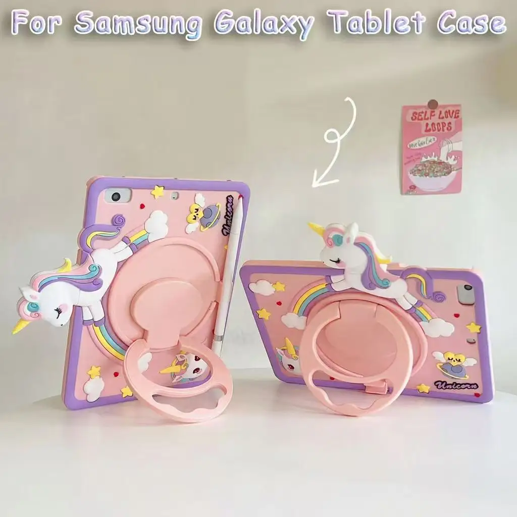 Enhanced Kids-Friendly 3D Cartoon Stand Case