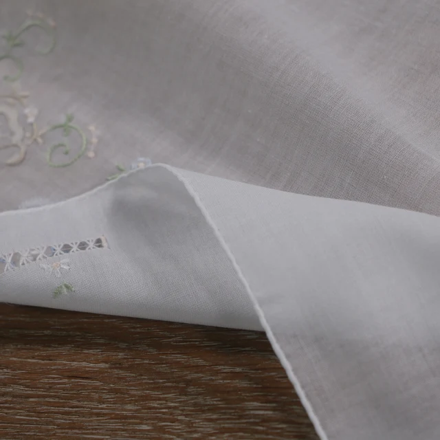 S027 Fehér 12 Darab 100% Pamut “X12” Rajzolt Szálmű Kézi Hímzett Kézzel Készített Szélek Esküvői Zsebkendő Nők Hanky - Image 5