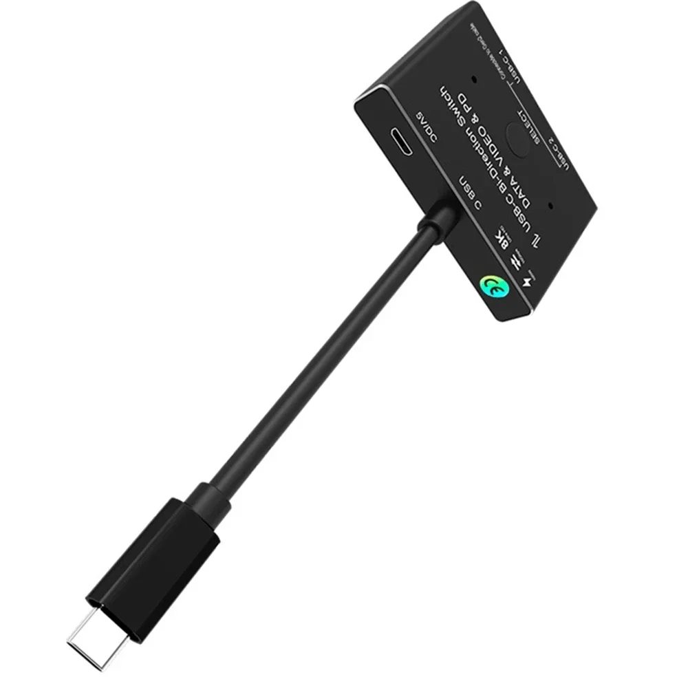USB KVM Switch 1x2/2x1 Splitter Data Video Switcher 8K@30Hz PD 100W For PC Monitor Mobile phone