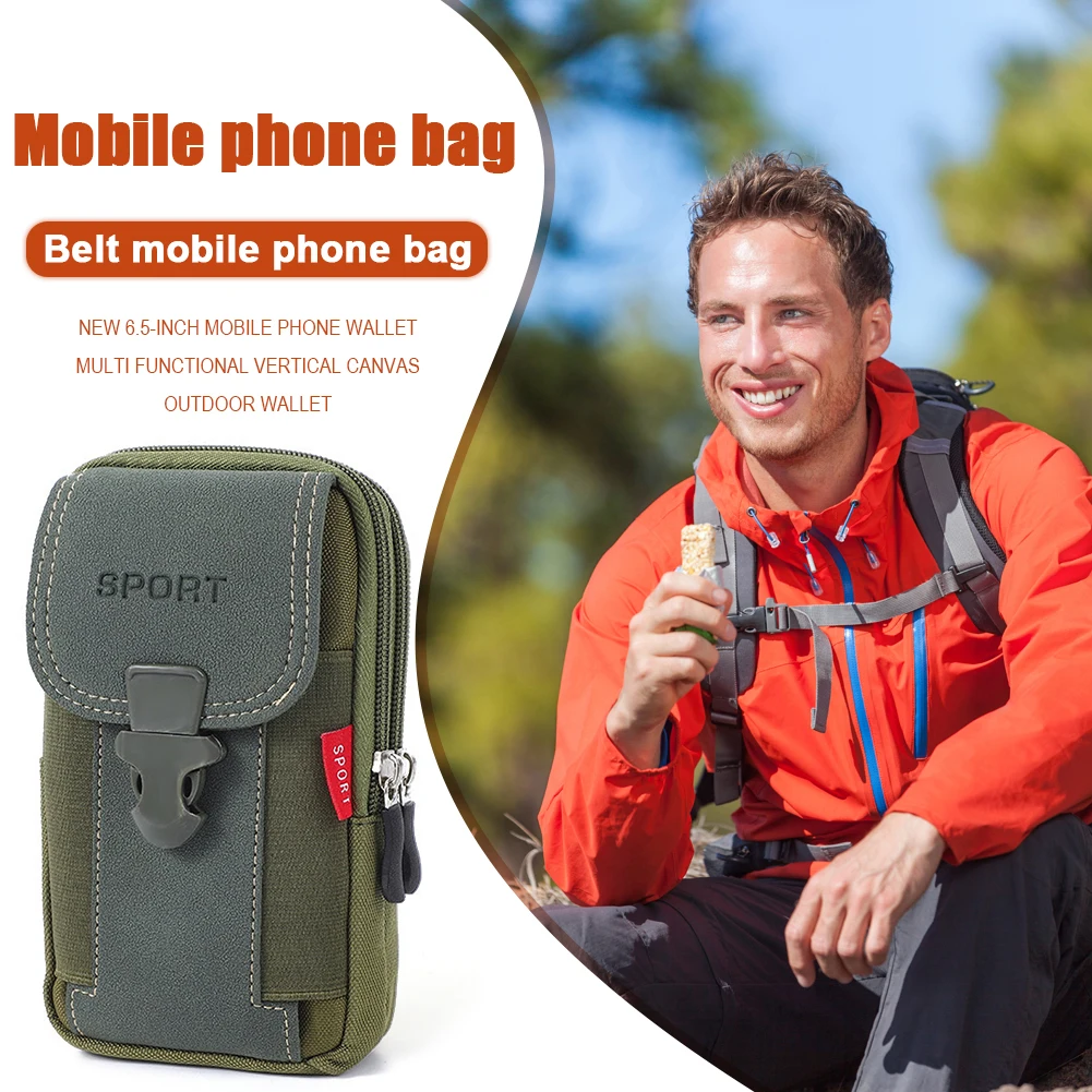 Canvas Waist Pocket Male Outdoor Fanny Bum Bag Purse Business Mobile Phone Pouch