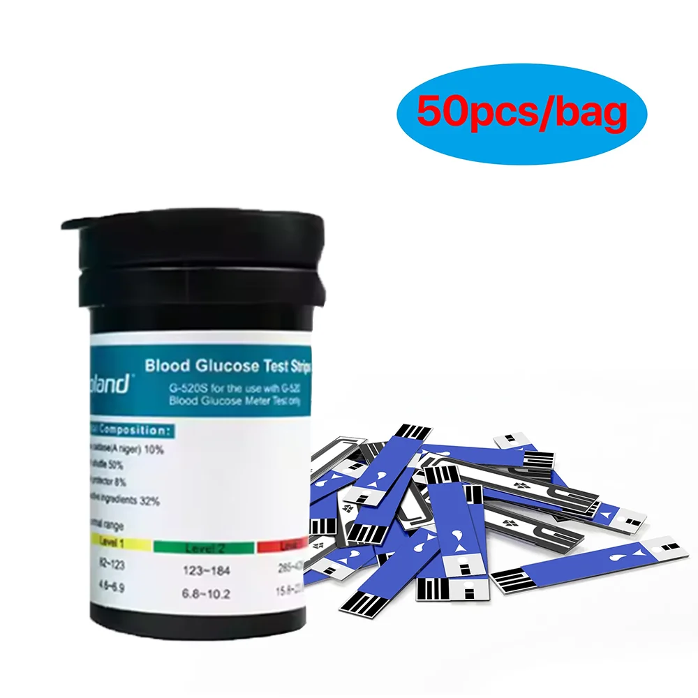Blood Glucose Test Strips 50/100/200pcs Lancets Needles Glucosemeter Blood Sugar Testing Papers Collect For Diabetic