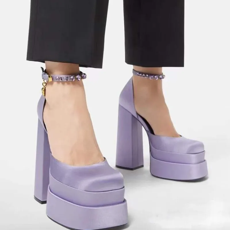 

Summer Sexy Women's Party Nightclub Shoes Banquet Platform Sandals Fashion Super chunky High Heels Wedding Shoes Plus Size 35-43
