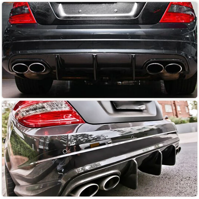 Carbon Diffusor V2 Heck Stoßstange Spoiler Passend Für Mercedes W204