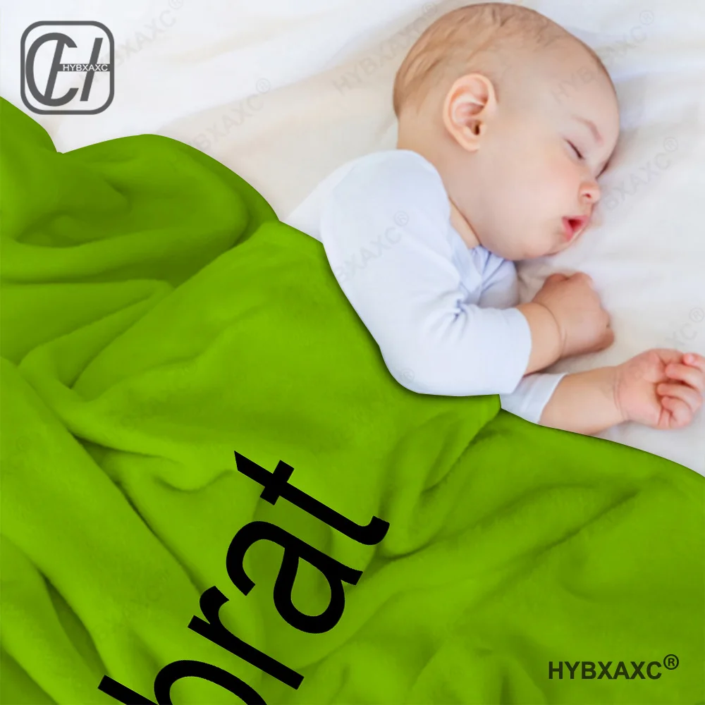 brat charli xcx Comfortable Flanne Blanket Fluffy Soft Bedroom Decor Sofa Blankets Comforter Home and Decoration 3