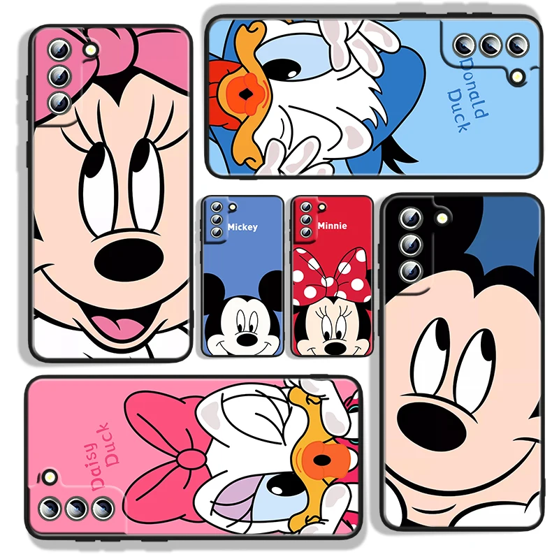 

Mickey Minnie Couple For Samsung Galaxy S22 S21 S20 FE Ultra S10e S10 S9 S8 S7 S6 Edge Plus Black Silicone Phone Case