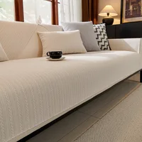 Sofa Cushion Simple Fashionable Solid Color Light Luxury Non-Slip Machine Washable Anti-Cat Scratch Cover Cover Back Towel 1