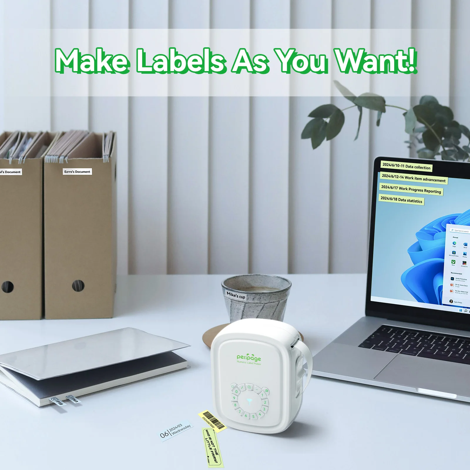 Peripage P10 PRO Label Maker Mini Portable Label Printer Rechargeable 12mm Adhesive Label Ribbon Printer Machine Similar to D110