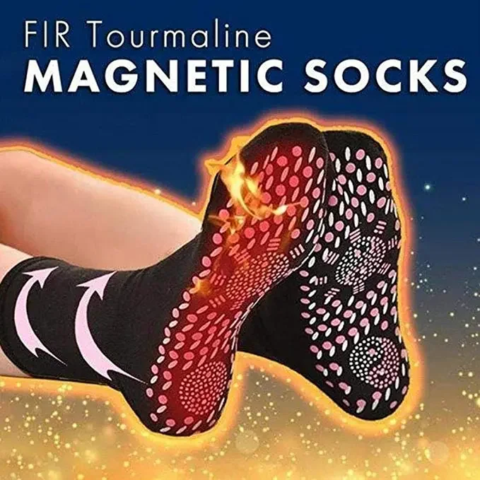 Tourmaline Health Socks Self-Heating Magnetic Slimming Heated Warm Socks Foot Massage Thermotherapeutic Sock 1/2 Pairs Socks