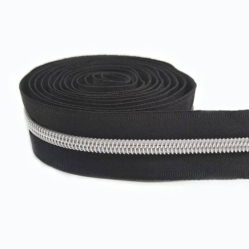 Nylon Zippers Silver Teeth Roll for Sewing and DIY Tailoring Accessories