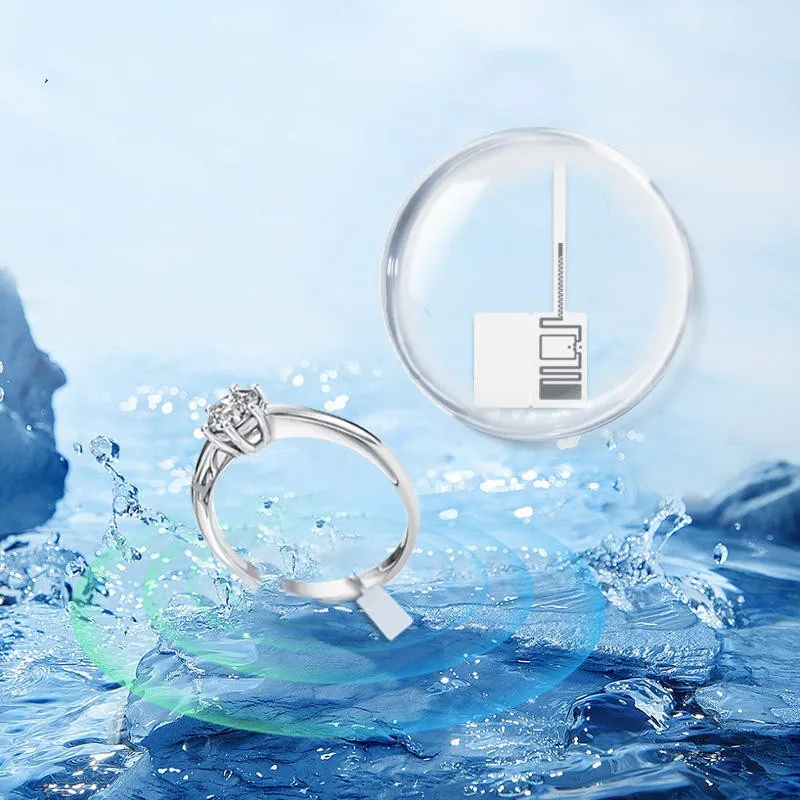 1000개 UHF 쥬얼리 태그 RFID 쥬얼리 쥬얼리 관리용 자체 접착 라벨 스티커 RFID 태그