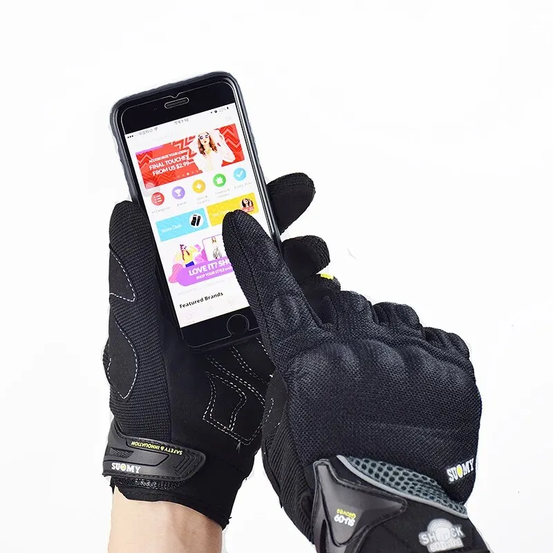 Motorcycle gloves Breathable Full Finger Racing Antiskid Wearable Size S-XXL