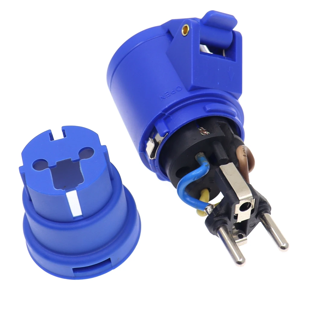 16A RV Plug Adapter IP44 IEC309 316P6 to Schuko CEE7/3 Power Cord Generator Cable Adapter for RV Camper Travel Trailer Marine