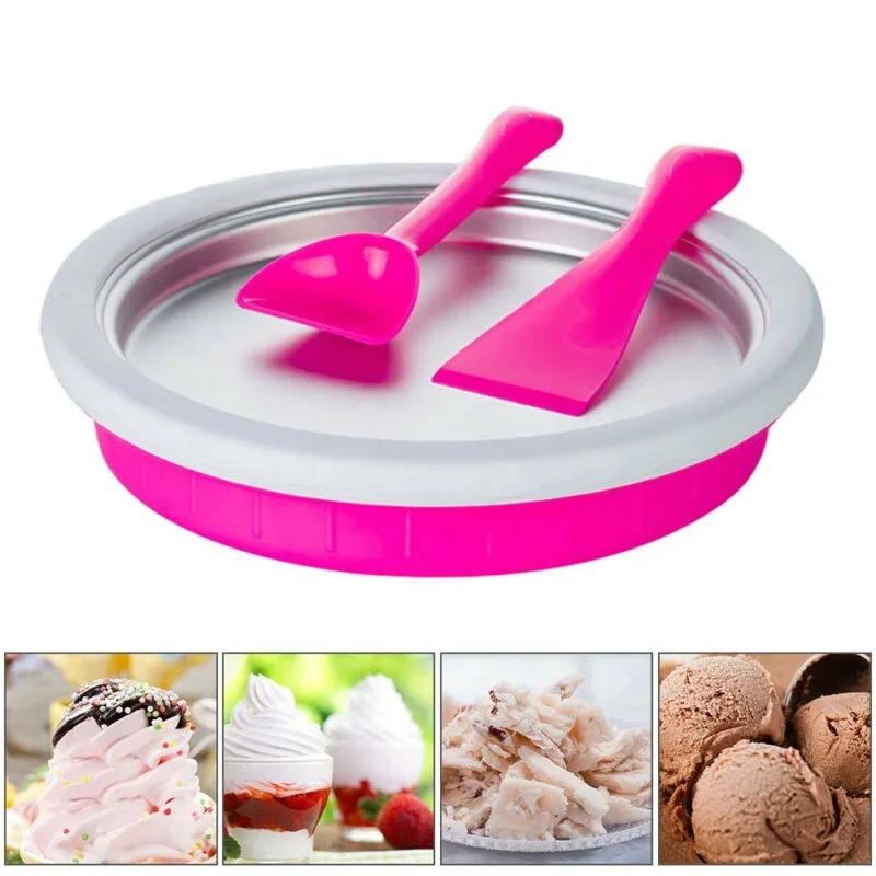 Portable Mini Pan Fried Ice Cream Roll Machine Household Frozen Yogurt Machine DIY Kitchien Home Ice Cream Maker