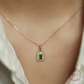 AURELIA Green Zircon Gold Necklace