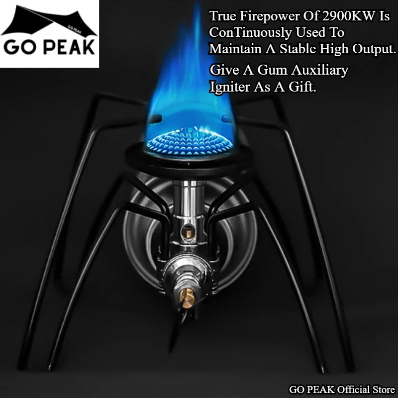 GOPEAK Spider Stove Black Spider Folding Card Stove Camping Tableware Camping Kitchenware Barbecue Gas
