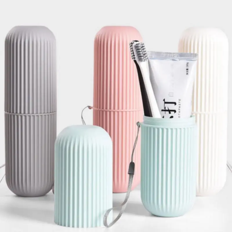 Travel Portable Toothbrush Cup Toothpaste Holder Storage Case Box Organizer Toiletries Storage Cup