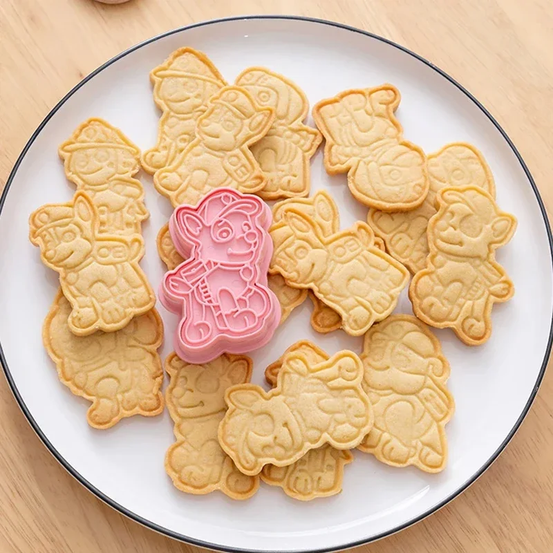 Paw Patrol Cartoon Cookie Cutter Fai Da Te 3D Cookie Baking Mold Set Da Taglio Figure Anime Chase Marshall Skye Cookie Baking Tools