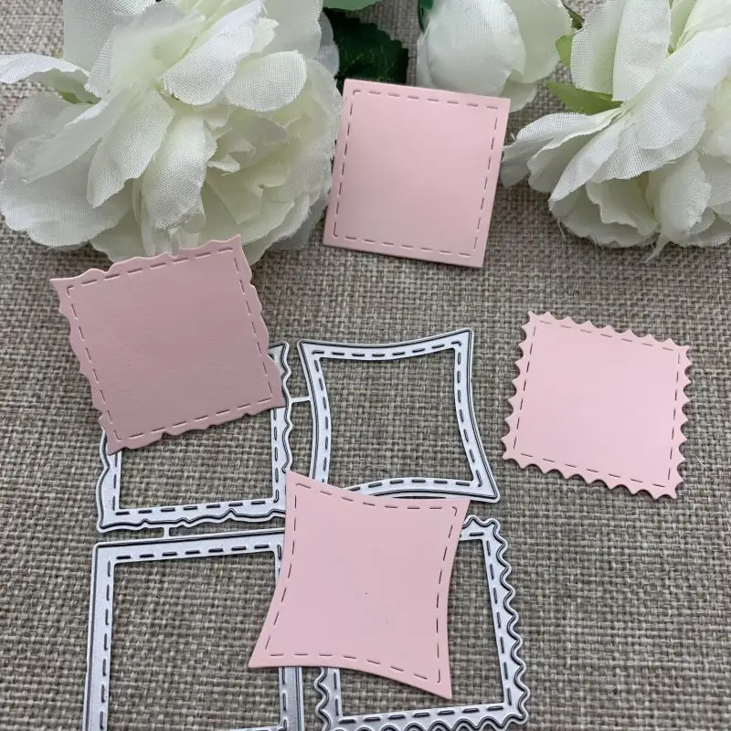 

4Pcs Irregular square frame Metal Cutting Dies For DIY Scrapbooking Decorative Embossing Handcraft Die Cutting Template Mold