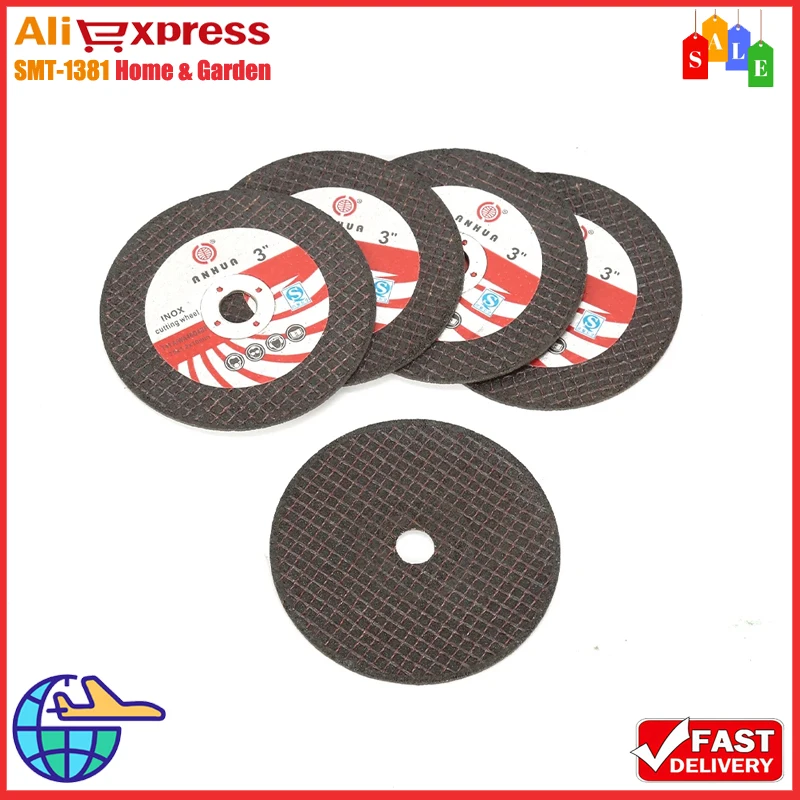 5PCS 75mm Grinding Wheel Metal Cutting Disc Polishing Sheet For 12V Mini Angle Grinder Wood Ceramic-Cutting And Polishing Tools