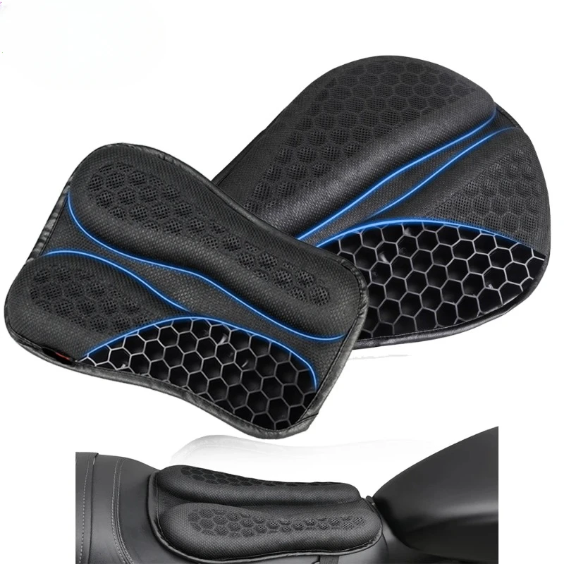 

Подушка на сиденье мотоцикла, противоскользящая надувная воздушная 3D подушка, дышащий рельефный коврик для сидения езды, аксессуары для мотоциклов