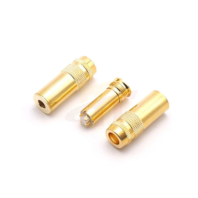 알루미늄 합금 쉘 암 5 극 오디오 커넥터, 밸런스드 인터페이스 스피커 터미널 헤드폰 플러그, 4.4mm 잭, 10 개