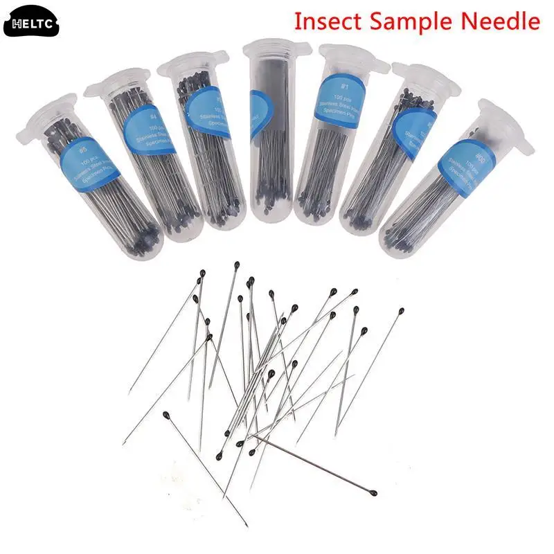 Surgical needle tool 100Pcs/pack Stainless steel insect pin specimen needle with tube for school lab entomology