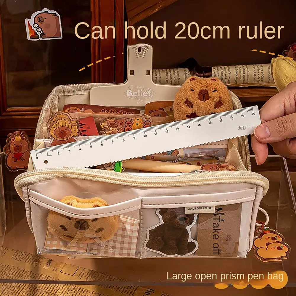 

Карандаш с рисунком capybaba, милый Многофункциональный вместительный пенал для канцелярских принадлежностей, 9-слойная сумка для ручек, студенческий подарок