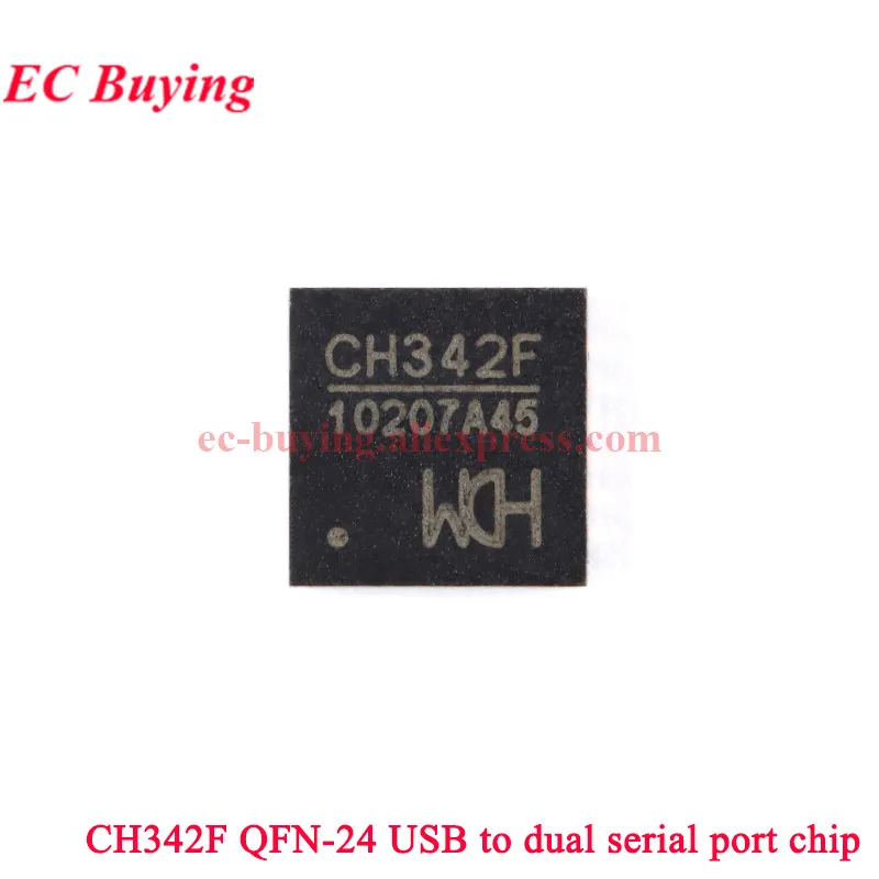 5pcs/1pc USB 2 채널 방식 TTL 직렬 포트 모듈 Type-C 50bps-3Mbps 고속 CH342 칩 통신 변환 모듈