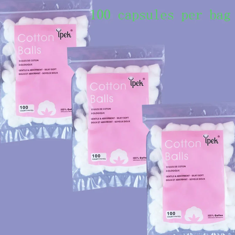 Cosmetic cotton balls, large cotton balls, soft and absorbent, used for removing makeup, nail polish removal, pet care, etc 4
