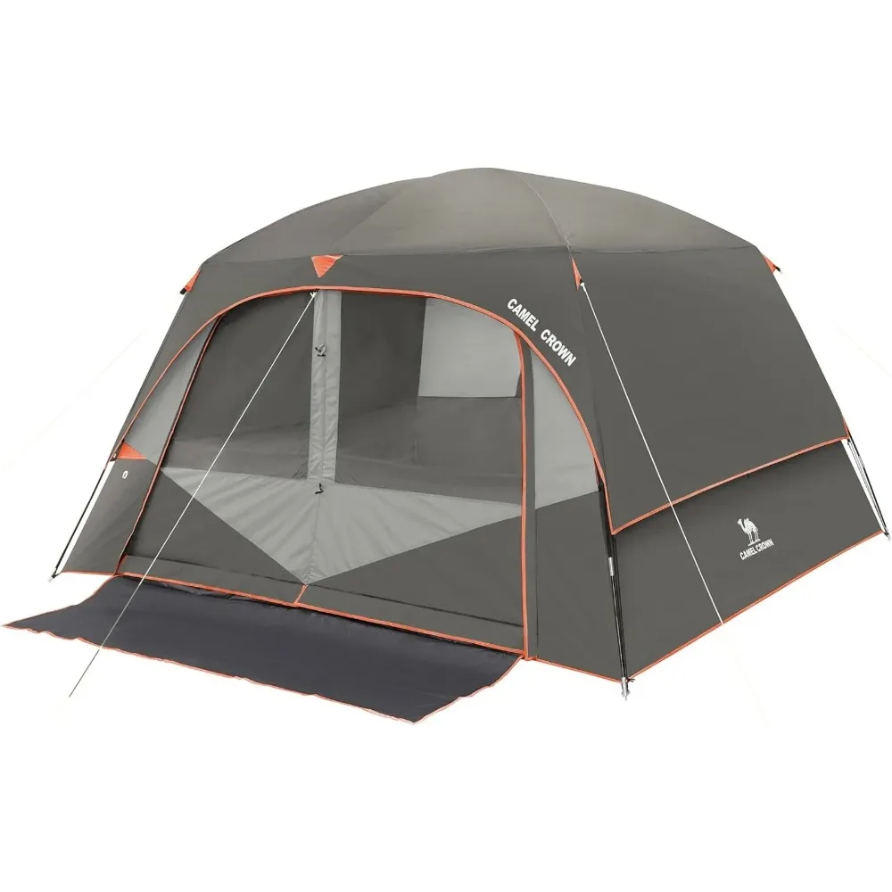CAMEL CROWN 大型テント 二重層キャンプテント 5-6人用 ファミリー ピラミッド型 両側シェルター PU30 Amazon | CAMEL CROWN 大型テント 二重層キャンプテント 5-6人用