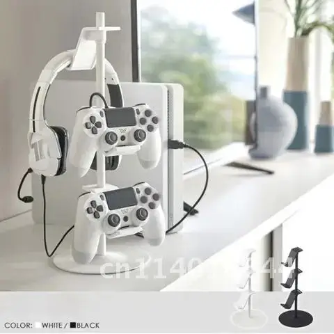 

Подставка для контроллера, двойная Подставка для наушников для PS5 PS4 Xbox One Nintendo Switch, игровые аксессуары, универсальный настольный держатель контроллера