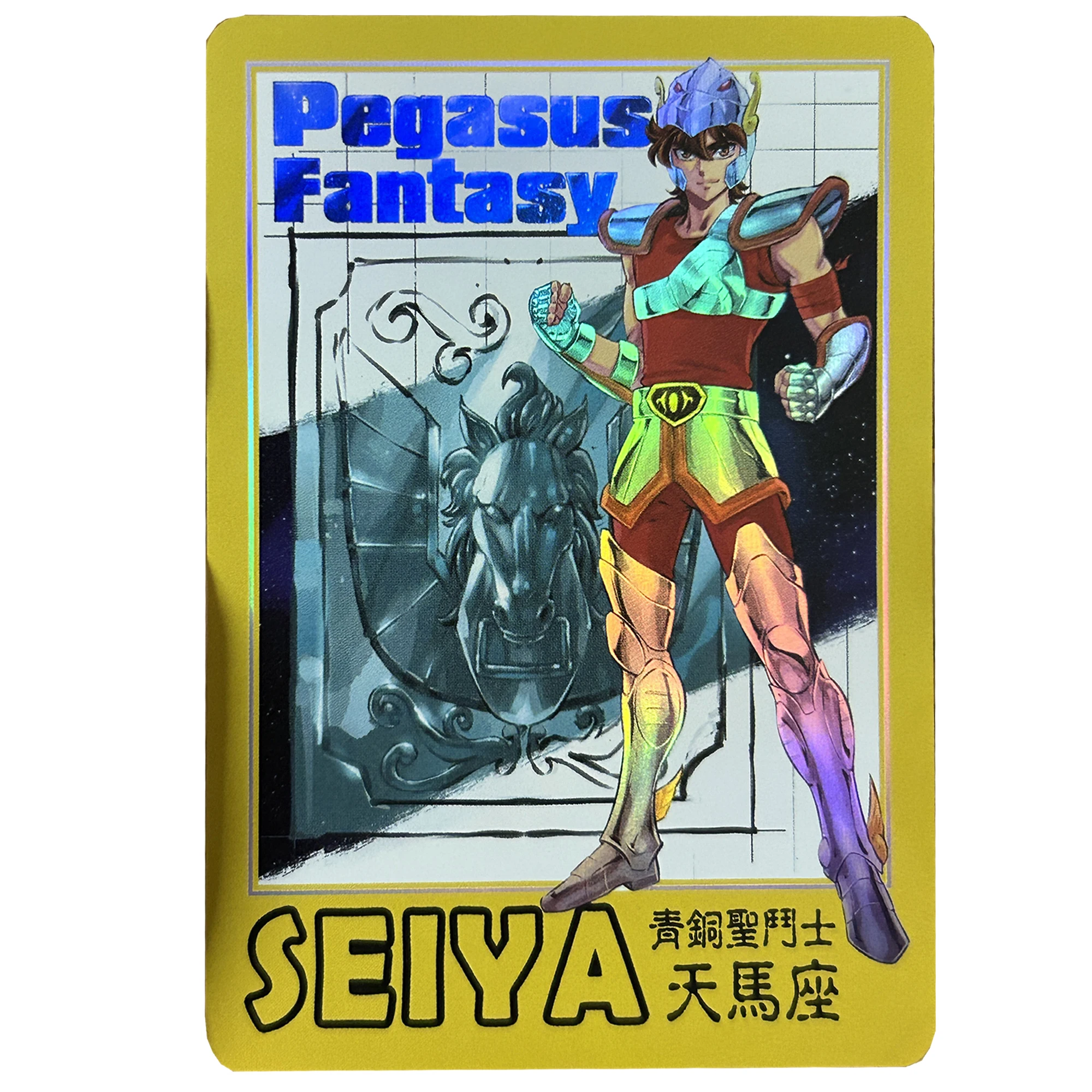 

Diy Self Made Saint Seiya Aiolos Collection Color Flash Single Card Classic Game Anime Peripherals Card Gift Toy