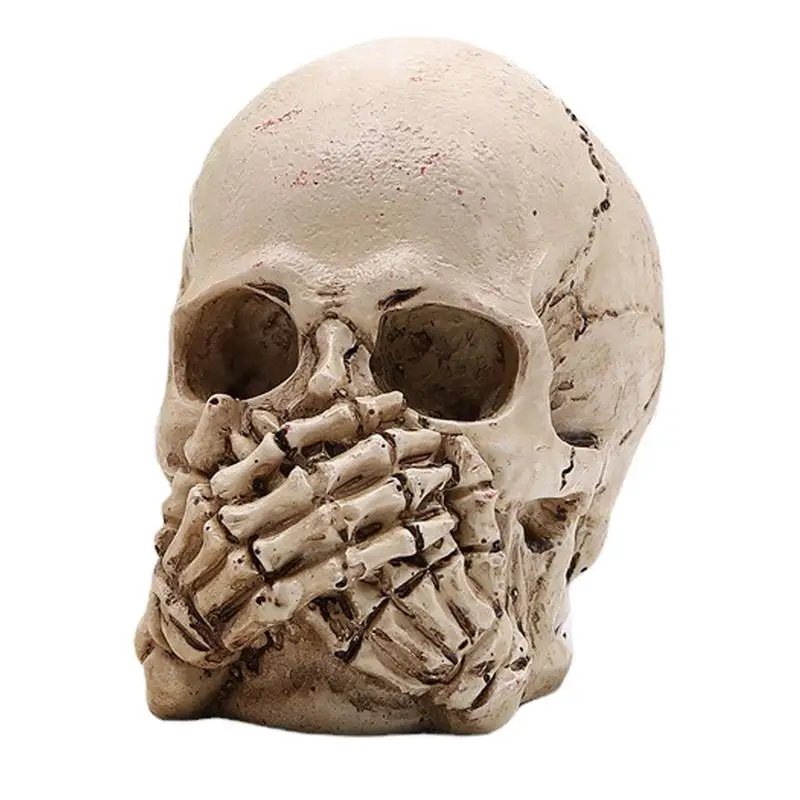 

Skull Halloween Decor Halloween Light Up Resin Skulls Heads Lightweight Sturdy Horror Halloween Decoration For Street Carnival