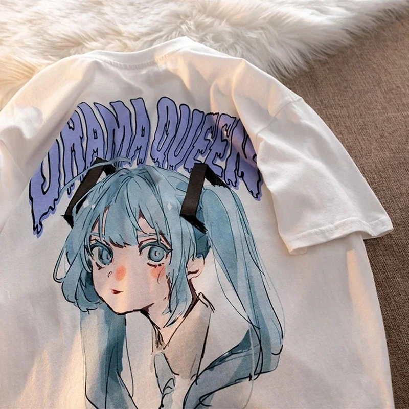 

Harajuku Japanese Anime Women T-shirts Summer Fashion Woman Blouses 2022 Short Sleeve Tshirt Female Loose Y2k Clothes Kawaii Top
