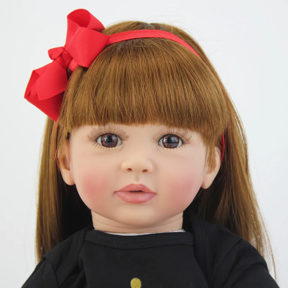 60cm Soft Silicone Reborn Baby Doll Toys 24inch Princess Toddler Babies Girl Boneca Kid Birthday Gift Realistic Alive Bebe 5