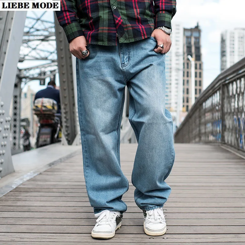Men's Wide Leg Cargo Jeans For Men Hip 