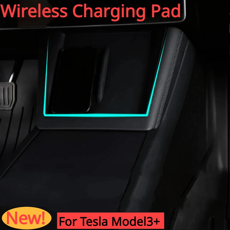 

Беспроводная зарядная панель для Tesla Model 3 +, силиконовый нескользящий коврик, центральное управление, беспроводное зарядное устройство, новая модель 3, аксессуары 2024