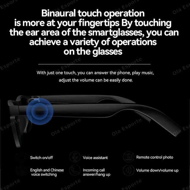 Lenovo AI Smart Glasses 8K Camera Bluetooth Translator Sunglasses